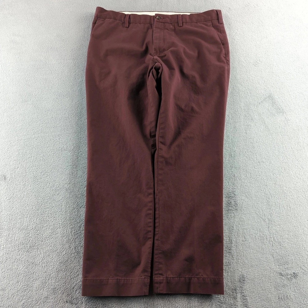Polo Ralph Lauren Pants Mens 36 Red Burgundy Stretch Slim Fit Chinos Khakis